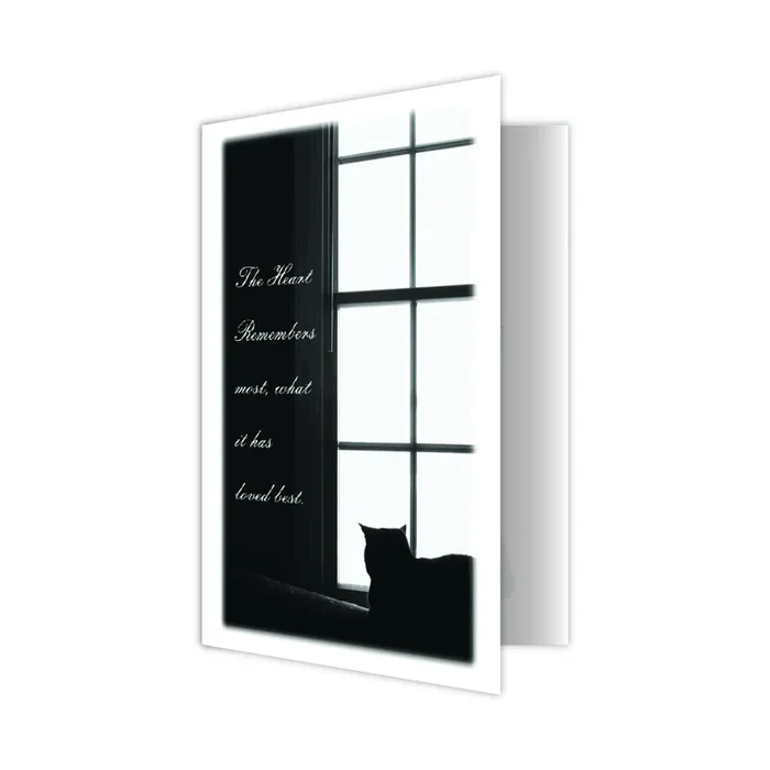 Dog Speak “The Heart Remembers” Sympathy Card for Cat
