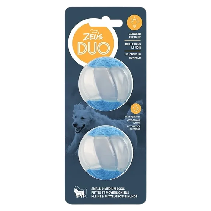Dog Toy – DUO Ball with Glow in the Dark & Squeaker