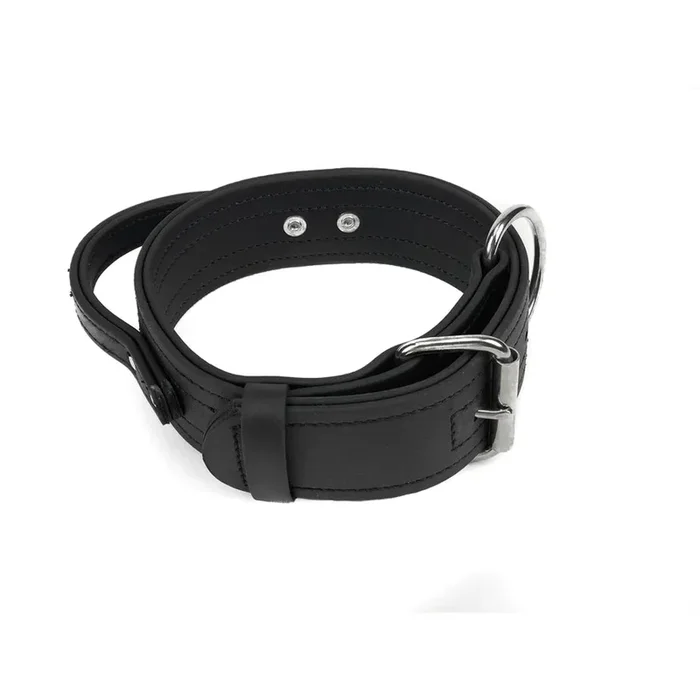 DogLine – Biothane Agitation Collar With Handle 20″-25″ Black