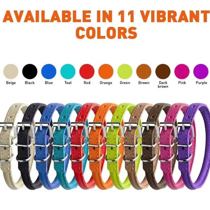 DogLine – Collar Leather Soft Round 1/2″ x 22-25″