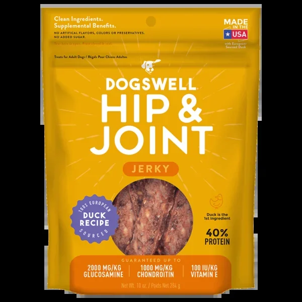 Dogswell Hip & Joint Jerky Treats, Duck Recipe