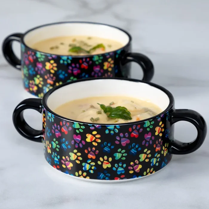 Double Handle Soup Cups – Set of 2