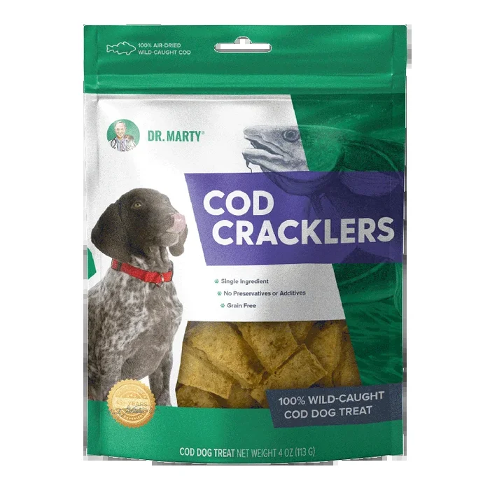 Dr. Marty Cod Cracklers 100% Air-Dried Wild-Caught Cod Treats