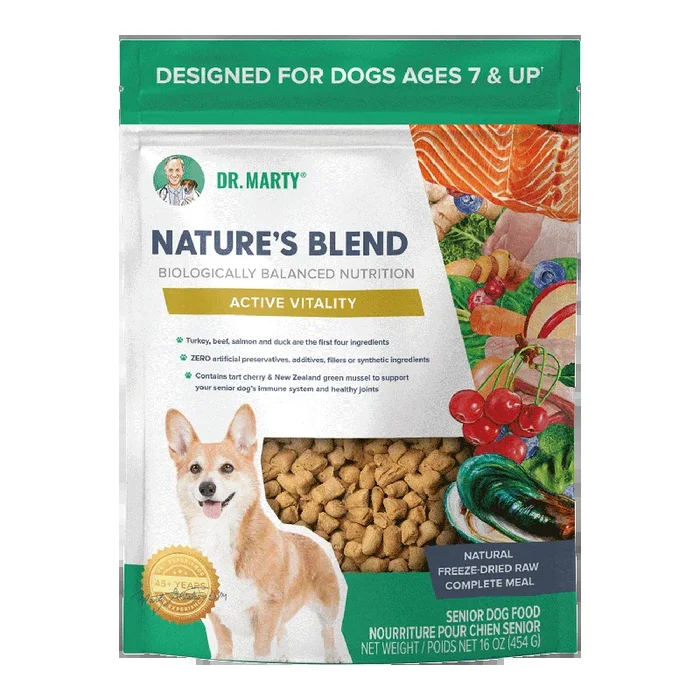 DR. MARTY Nature’s Blend Active Vitality Freeze Dried Raw Senior Dog Food