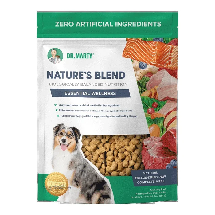 Dr. Marty Nature’s Blend Essential Wellness Premium Freeze-Dried Raw Dog Food