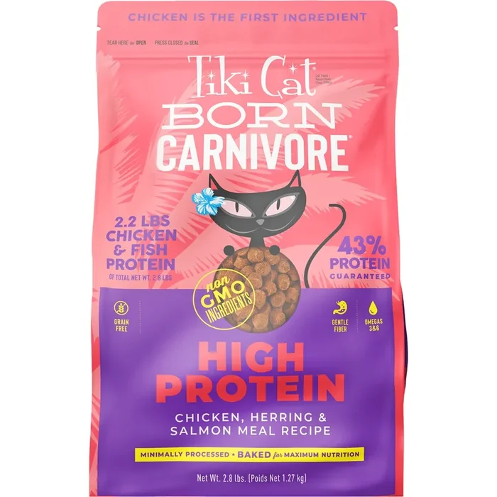 Dry Cat Food – BORN CARNIVORE – High Protein: Chicken, Herring & Salmon Recipe