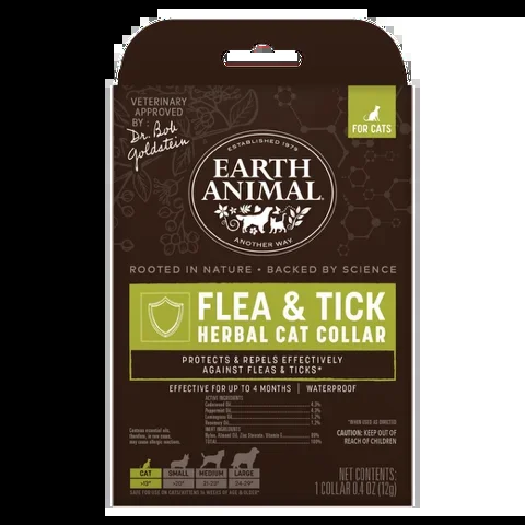 Earth Animal Apothecary Natural Flea & Tick Herbal Collar for Cats & Kittens