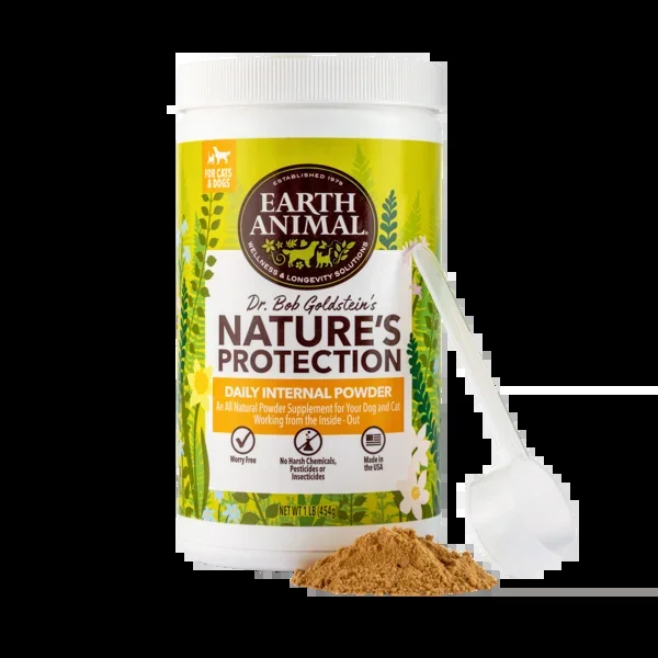 Earth Animal Nature’s Protection Flea And Tick Daily Internal Powder; 1- Lb Tub