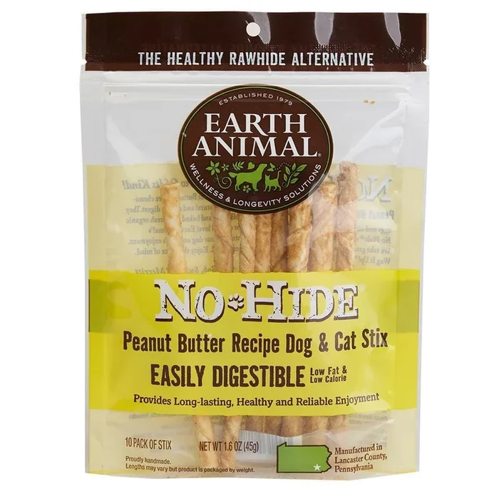Earth Animal No-Hide Peanut Butter Stix Dog & Cat Chews