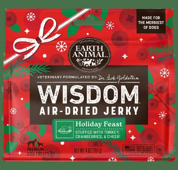 Earth Animal Wisdom Air-Dried Holiday Feast Jerky Dog Treats