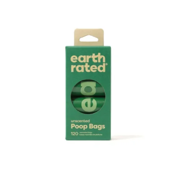 Earth Rated – Poop Bags 8 Rolls – Unscented
