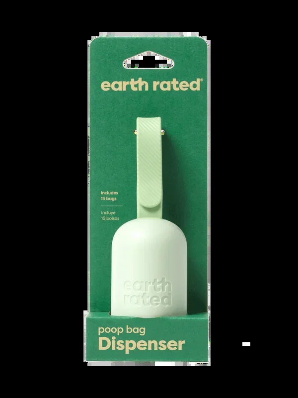 Earth Rated Dog Poop Bag Dispenser 2.0, Unscented, 15-Bags