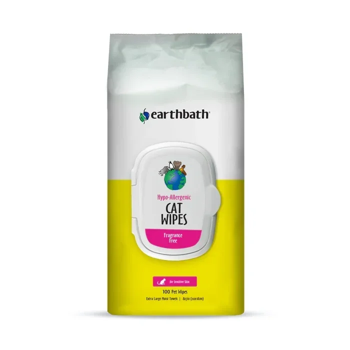 Earthbath – Cat Grooming Wipes Hypo Allergenic 100Ct