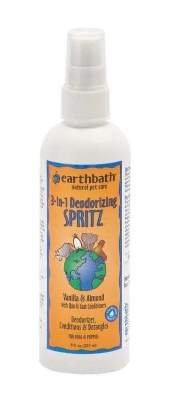 EarthBath Dog Deodorizing Spray 3-in-1 Vanilla Almond 8oz