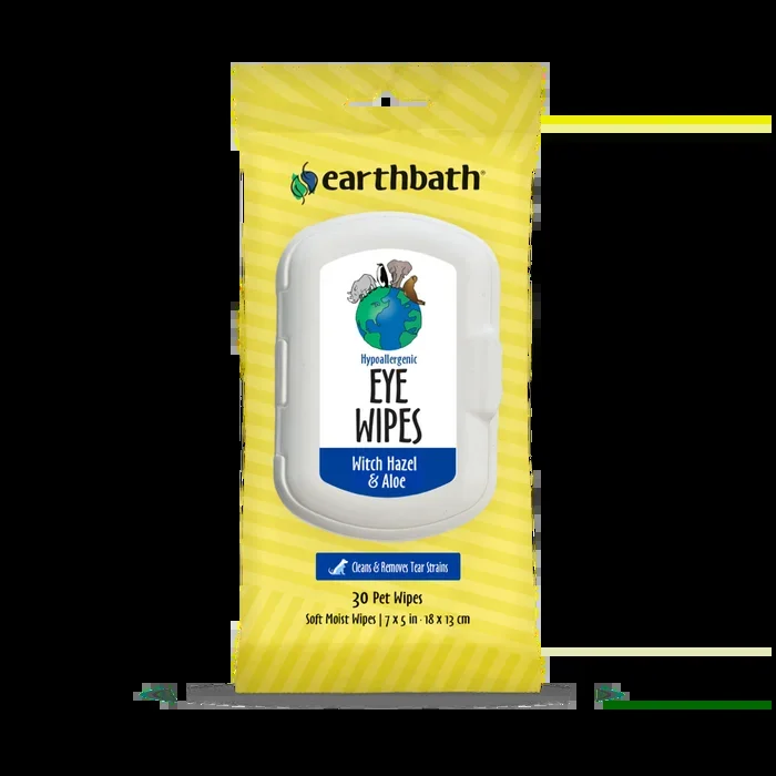 Earthbath Hypoallergenic Eye Wipes with Witch Hazel & Aloe