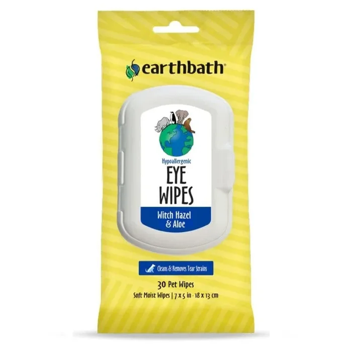 Earthbath Hypoallergenic Hazel & Aloe Eye Wipes 30Ct