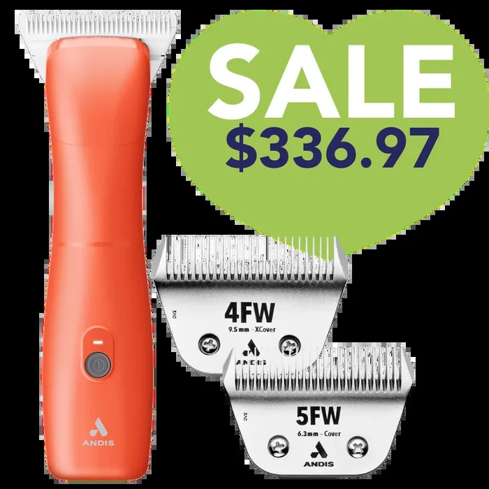 Emerge Orange Clipper #30W and with 4FW and 5FW Blades by Andis
