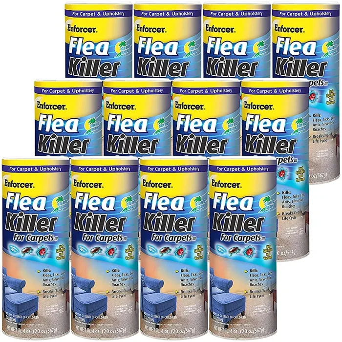 Enforcer Flea Killer For Carpets Multiple Insects Powder 20 oz. 12-Pack