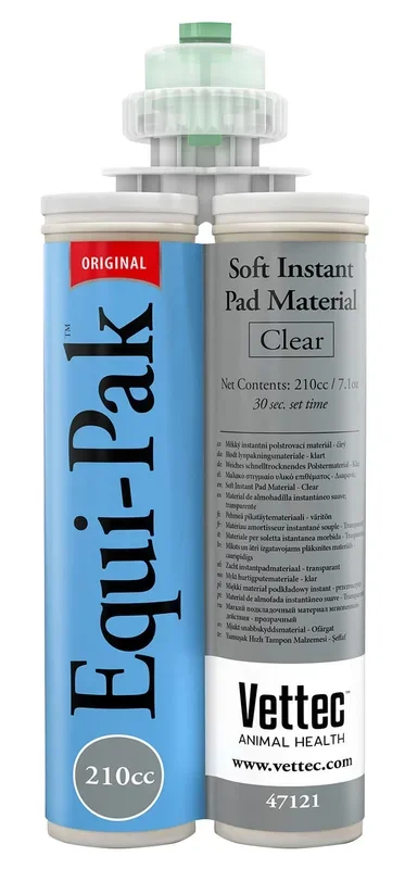 Equi-Pak Shock Absorbing Horse Hoof Packing Soft Instant Pad Material, 210 cc