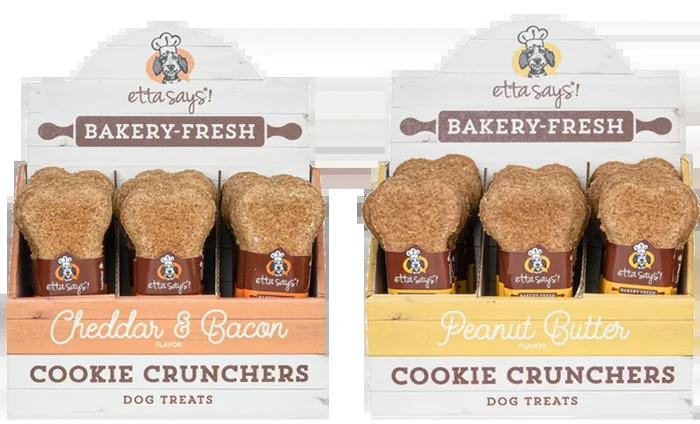 Etta Says Cheddar & Bacon Cookie Crunchers Dog Treats