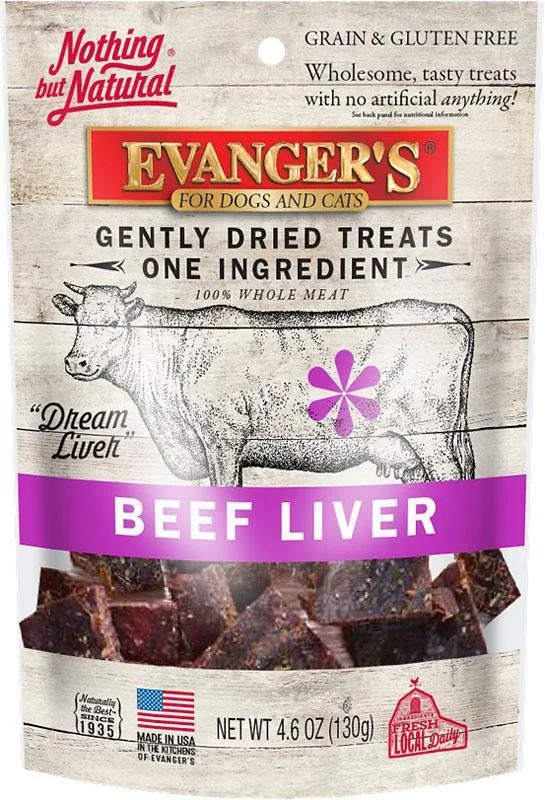 Evanger’s Dog Cat Freeze Beef Liver Treat 4.6oz
