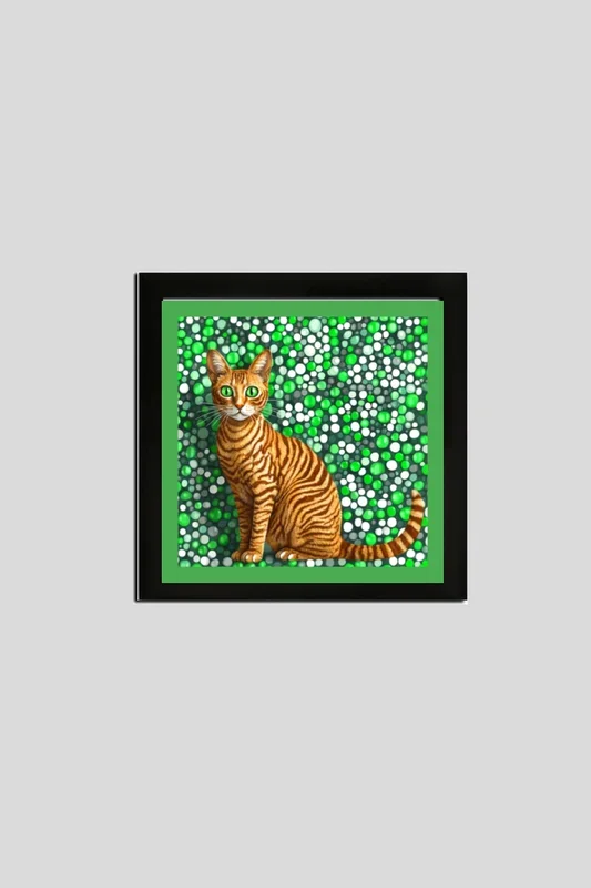 EverythingBoho Art Print Cat Kusama Wall Art (Black)
