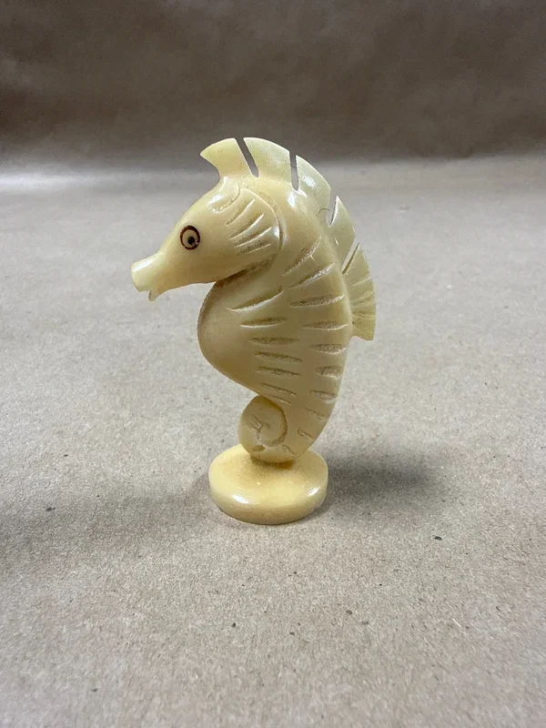 (F) Tagua Small Seahorse Carving