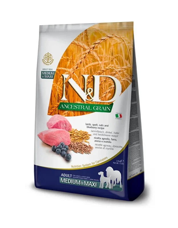 FARMINA Grain Free Adult Dog Food Lamb & Blueberry 26.4LB Medium/Maxi