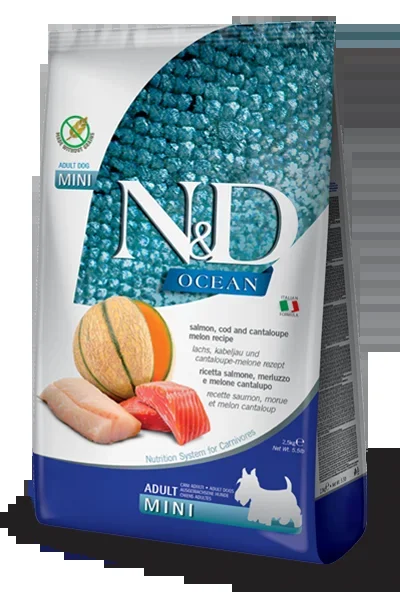 Farmina N&D Ocean Canine Salmon, Cod & Cantaloupe Melon Adult Mini Dog Food