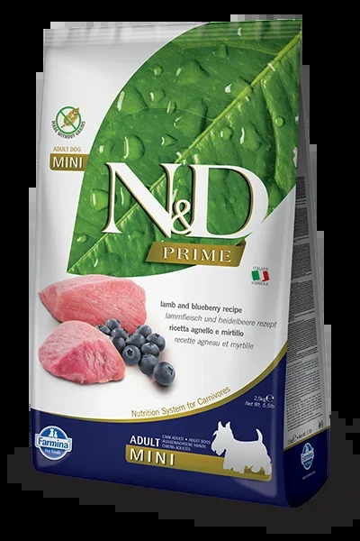 Farmina N&D Prime Formula Mini Lamb & Blueberry Adult Dog Food