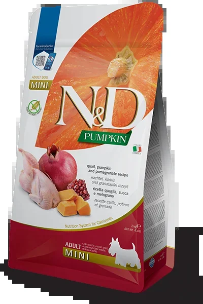Farmina N&D Pumpkin Quail & Pomegranate Adult Mini Dry Dog Food