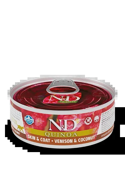 Farmina N&D Quinoa Skin & Coat Venison & Coconut Recipe Cat Food