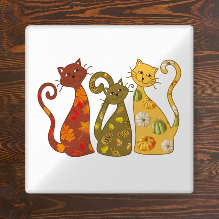 Festive Fall Cats Pillow