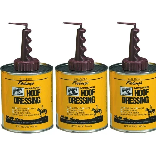 Fiebing’s Hoof Dressing Treat Horse Hooves and Brittle Feet 32oz. 3-Pack