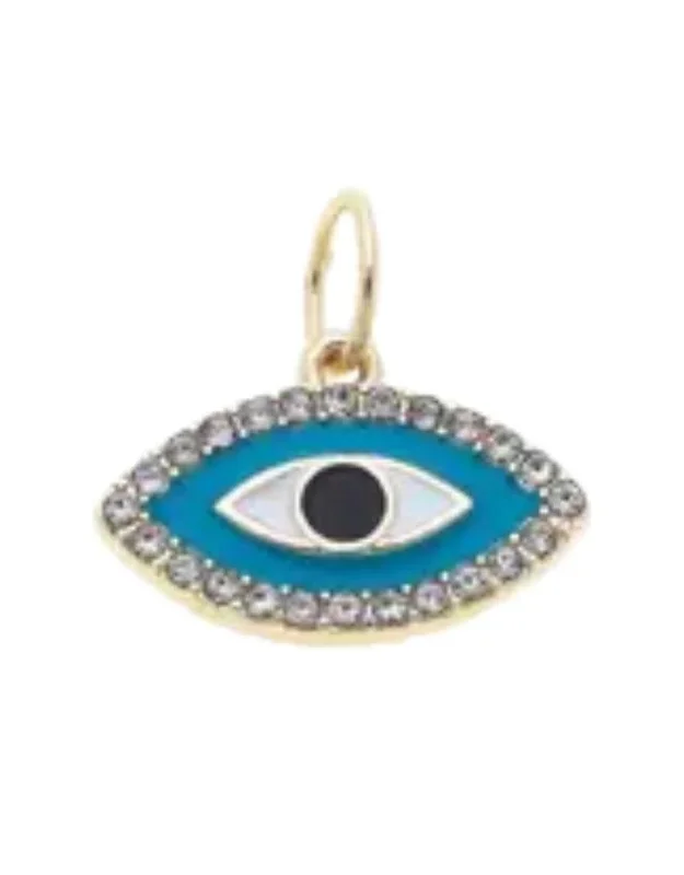FISH & BONE Pave Evil Eye Charm