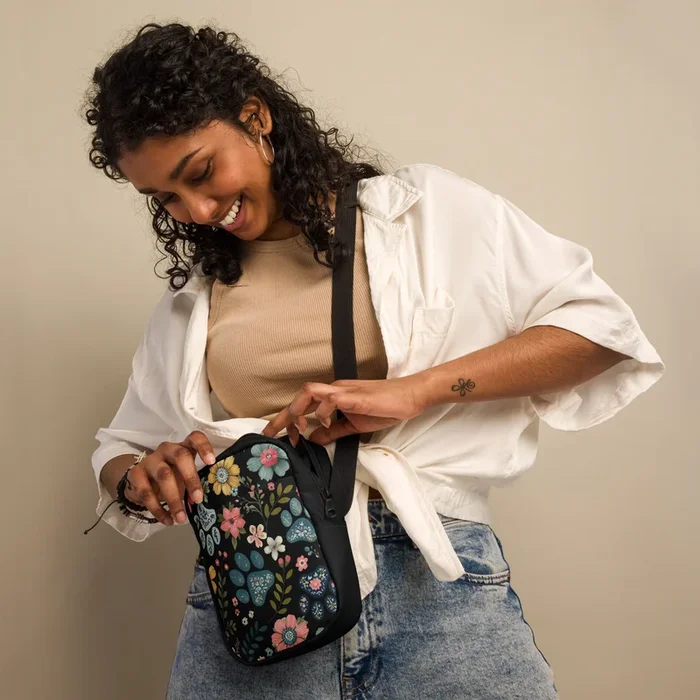 Floral Pawscape Utility Crossbody Bag