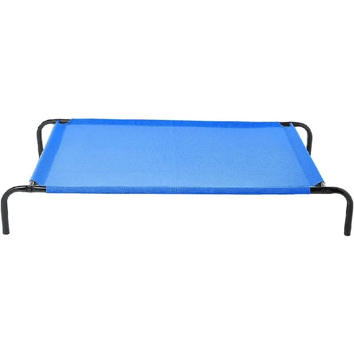 Fluffy’s Pawsome Waterproof elevated Sides Camping Bed for Dogs (Blue)