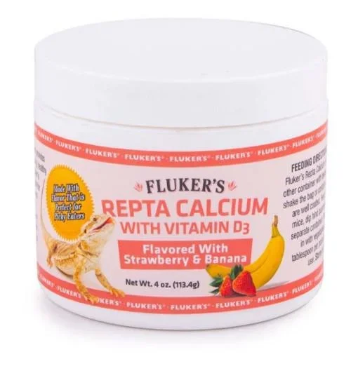 Fluker’s Repta Strawberry-Banana Flavored Calcium with Vitamin D3