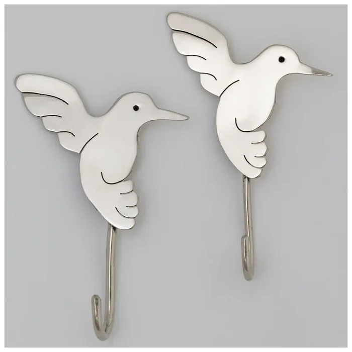 Flying Hummingbirds Mixed Metal Hook – Set of 2