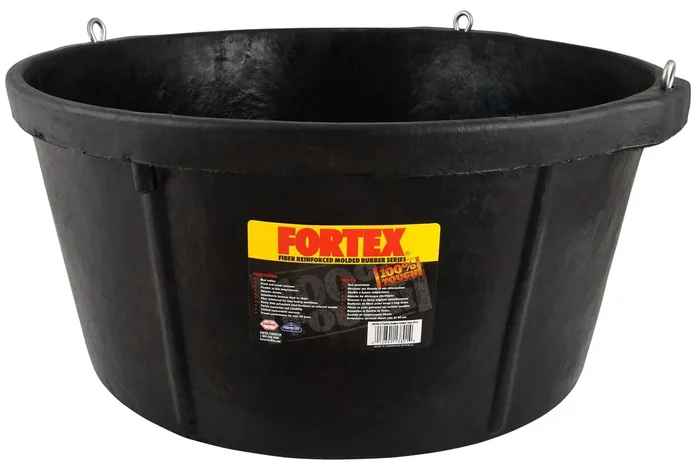 Fortex® Rubber Corner Feeder Tub, 6.5 gallon