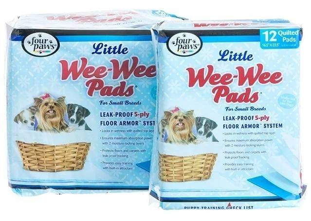 Four Paws Wee-Wee Puppy Housebreaking Pads for Little Dogs (One Package – 28 count)