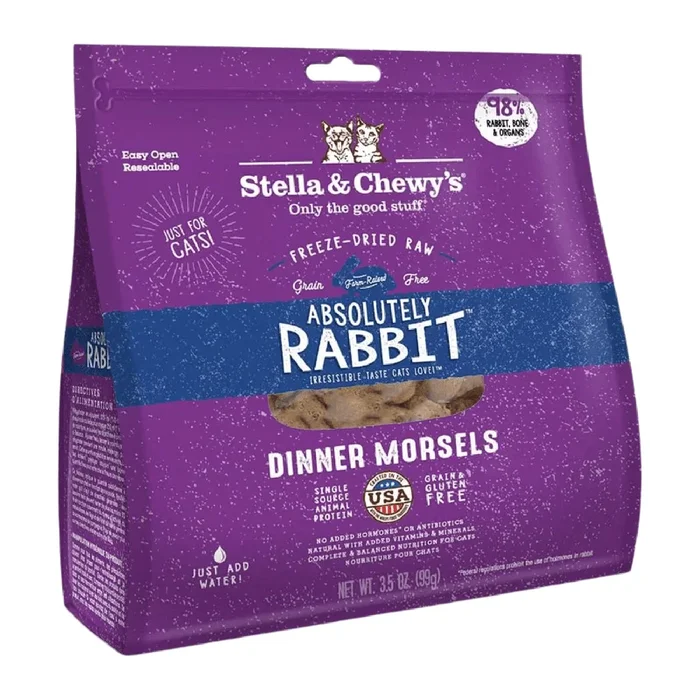 Freeze Dried Cat Food – Absolutely Rabbit – Dinner Morsels