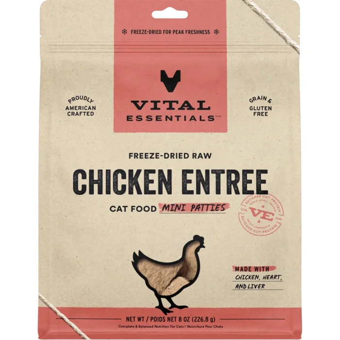 Freeze Dried Cat Food – Chicken Entree – Mini Patties