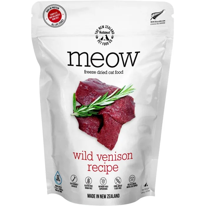 Freeze Dried Cat Food – Meow – Wild Venison Recipe