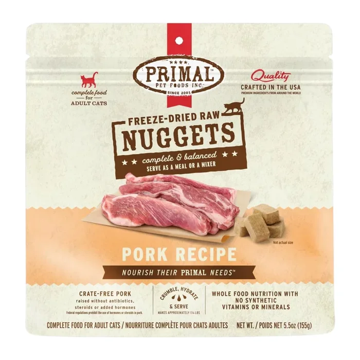 Freeze Dried Cat Food – Pork Dinner Nuggets – Adult