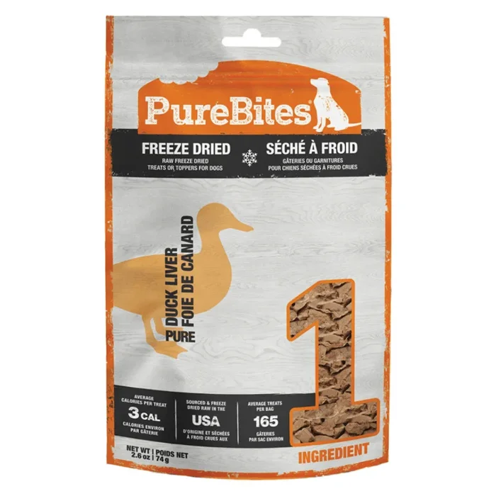 Freeze Dried Dog Treat – Duck Liver – 2.6 oz