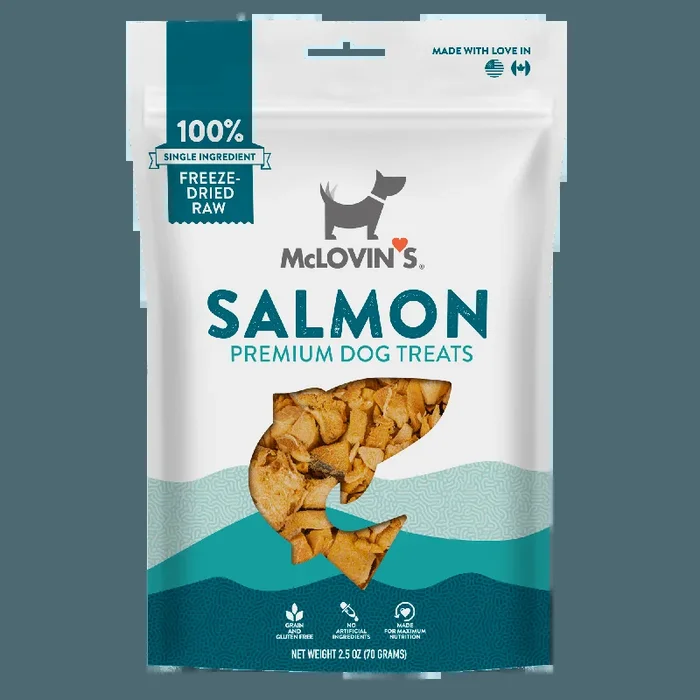 Freeze Dried Salmon Dog Treats, 2.5 oz