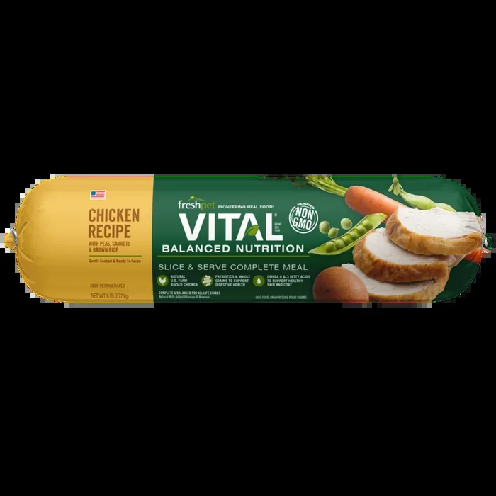 Freshpet Vital Balanced Nutrition Chicken Recipe, Gently Cooked Dog Food