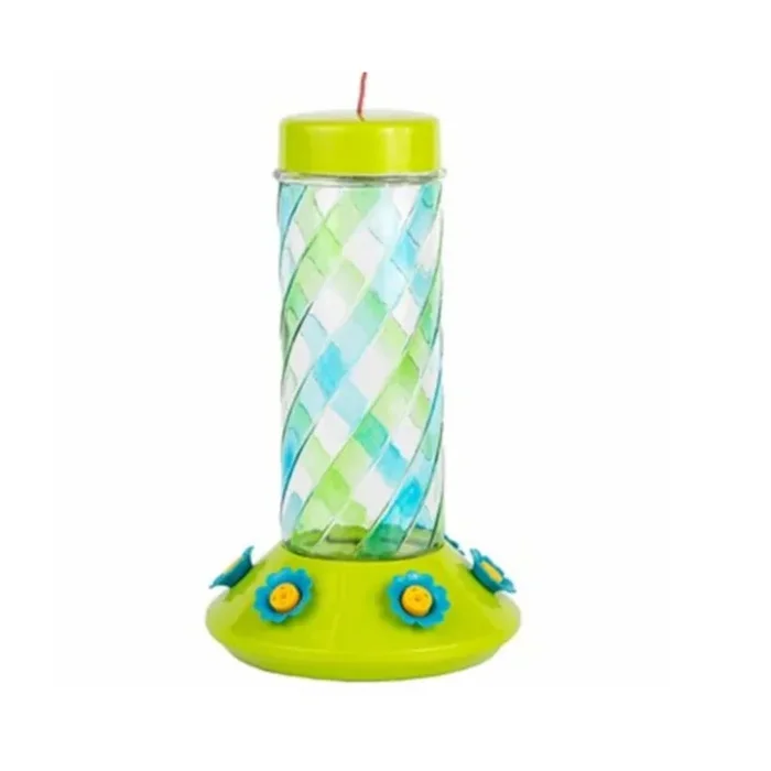 Friends of Flight – Hummingbird Feeder Swirl Glass Blue & Green