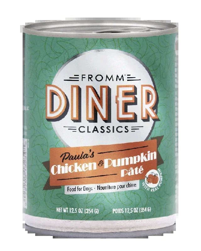 Fromm Diner Classics – Paula’s Chicken & Pumpkin Pate Wet Dog Food 12.5oz